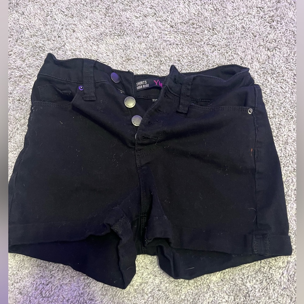 Black Jean Shorts
